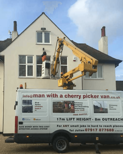 Cherry picker best sale van hire